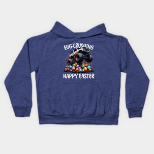 Egg-crushing Happy Easter Monster Truck Kids Hoodie